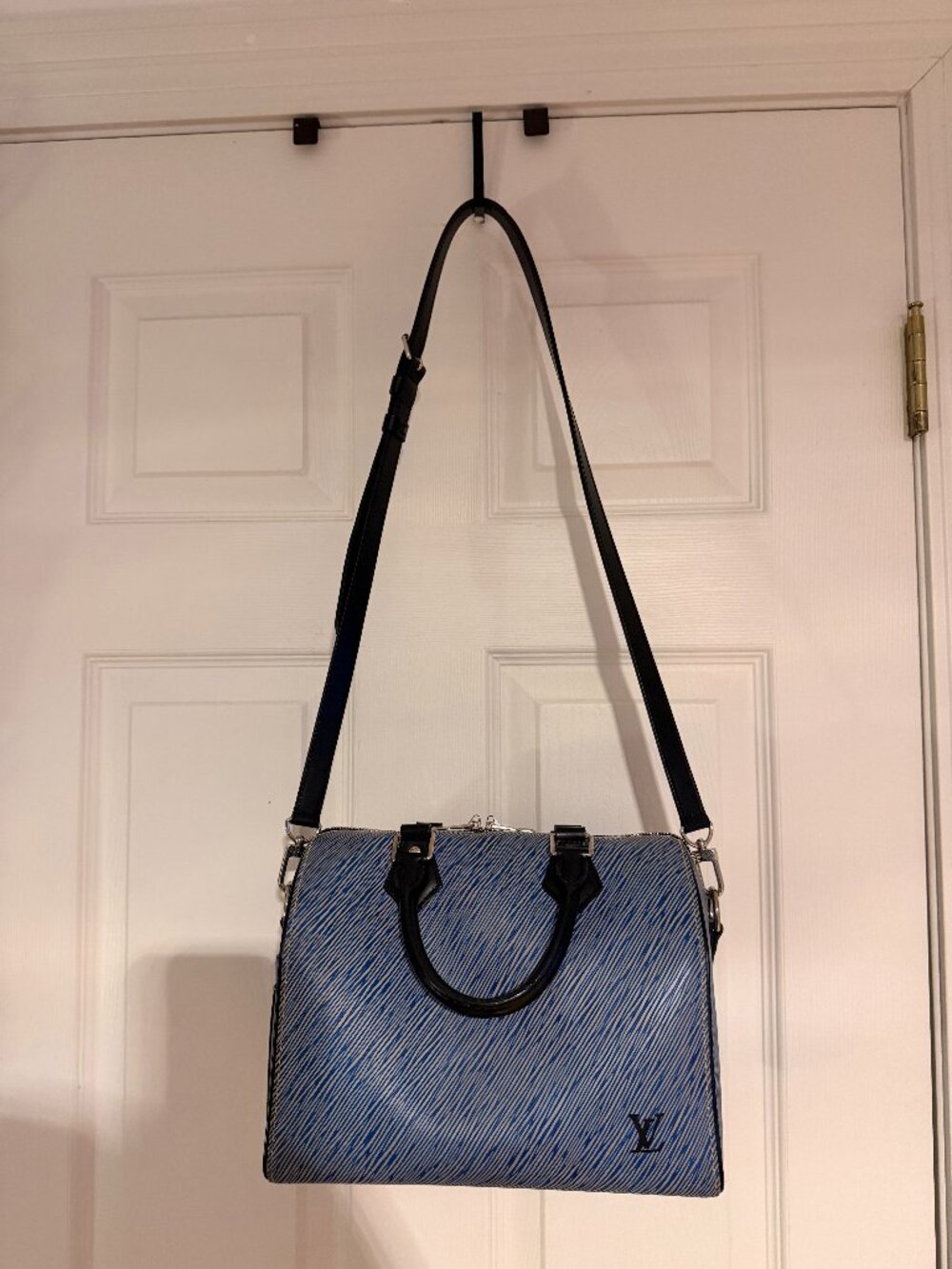 Louis Vuitton Epi Speedy Bandoulière 25 in denim light
